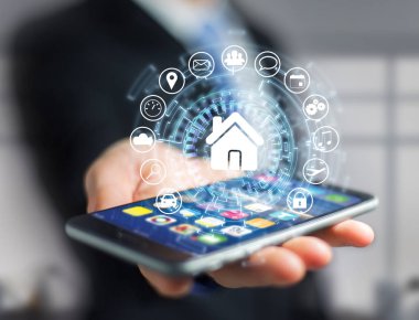  futuristik bir arayüze ile Smartphone