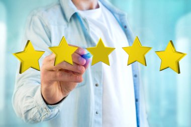 adam beş yıldızla işaret