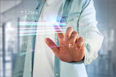 veri ticaret işaret eden adam