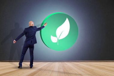 İşadamı ve ekoloji simgeler