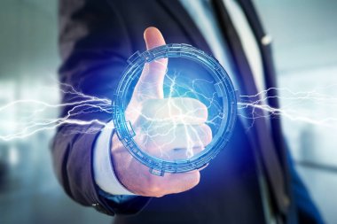 Gök gürültüsü aydınlatma cıvata sembolü