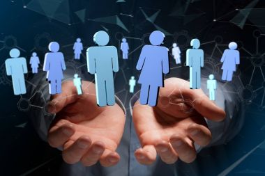 Bağlantılı insanlar ile ağ 