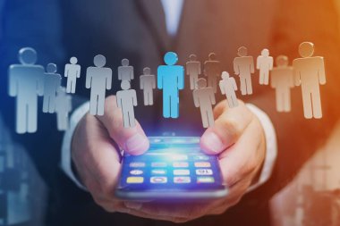 Çizilmiş ağ etkileşimi el  