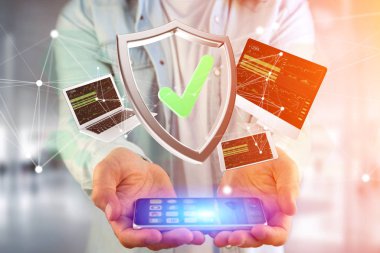 Cihazlar tarafından çevrili kalkan 