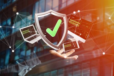 Cihazlar tarafından çevrili kalkan 