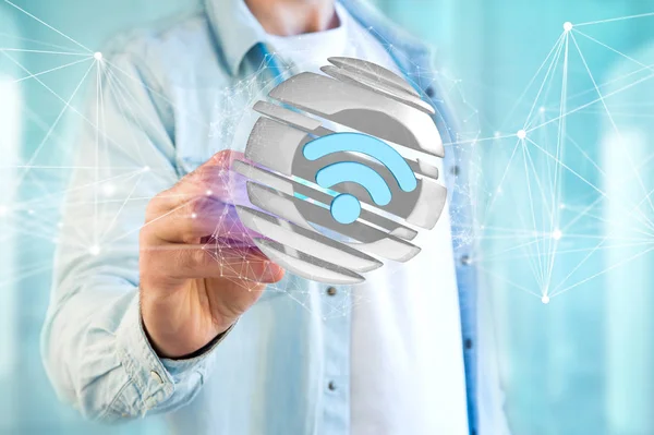 Wifi-Symbol in der Kugel — Stockfoto