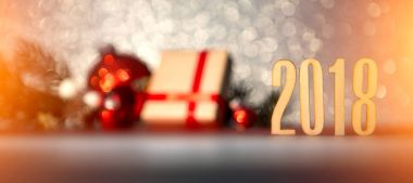 Mutlu yeni yıl 2018 arka plan 