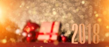 Mutlu yeni yıl 2018 arka plan 