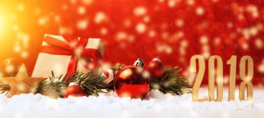 Mutlu yeni yıl 2018 arka plan 