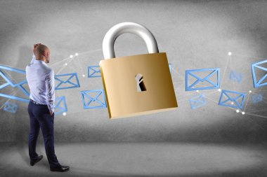 Asma kilit güvenlik bağlantı izole