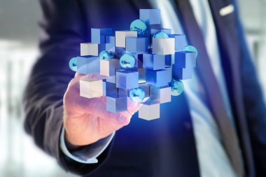 mavi ve beyaz küpleri oluşturma