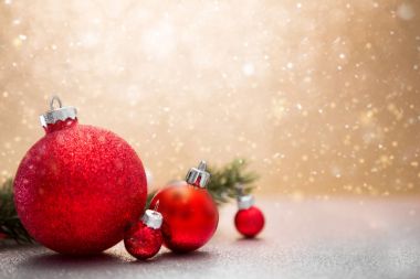 Noel arkaplanı ve noel topları