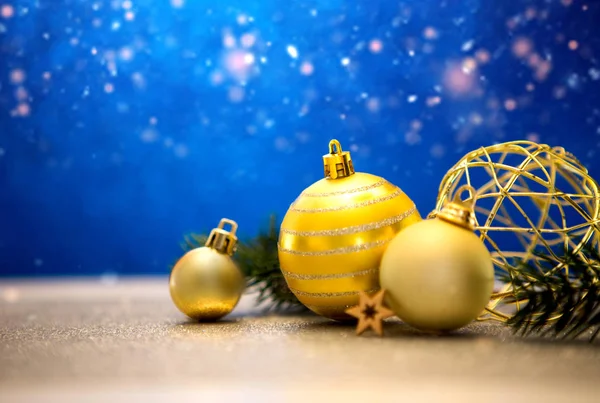 Fundo de Natal com bolas de Natal — Fotografia de Stock