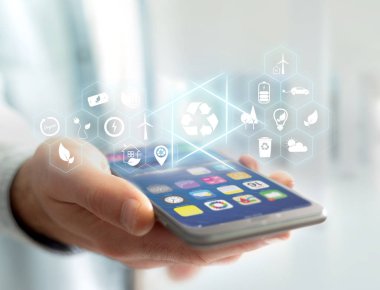 Bir teknoloji ekolojik arayüzü görünümünü 