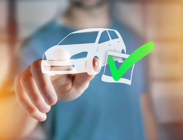 Weergave Van Een Verified Auto Klaar Gaan — Stockfoto