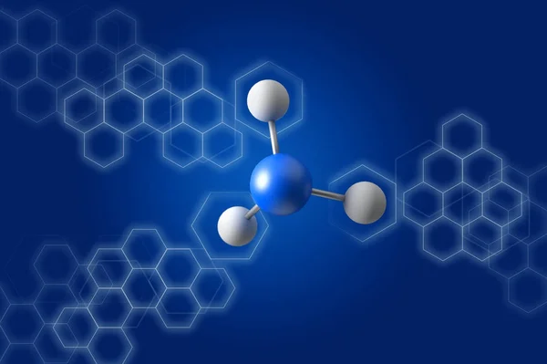 3d rendering molecule on  background — Stock Photo, Image