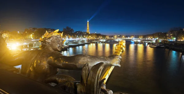 Alexandre 3 Brückendetails in Paris, — Stockfoto