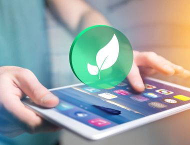 Bir teknoloji ekolojik arayüzü ile bir teknoloji arabiriminde görüntülenen simge görünümü