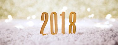 Mutlu yeni yıl 2018 arka plan christmas dekorasyon ile