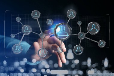 Ağ bağlantısı kişi ile her diğer teknoloji w bağlı