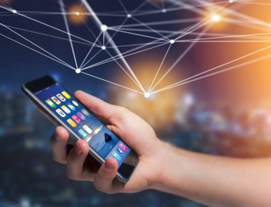 Görüntülenen web işletim sistemi ekran ve ağ bağlantısı 