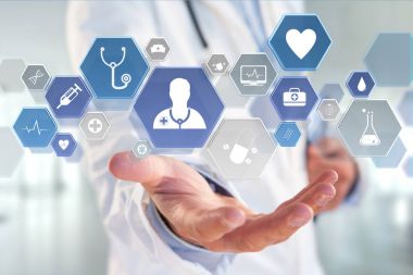Medecine ve tıbbi Inte üzerinde görüntülenen genel sağlık simgesi