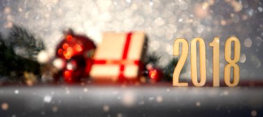 Mutlu yeni yıl 2018 arka plan 