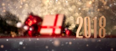 Mutlu yeni yıl 2018 arka plan