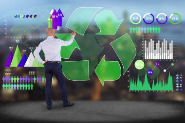 Ekoloji hakkında düşünme işadamı 