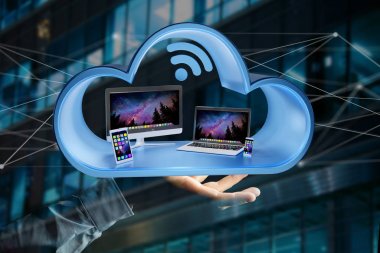 Akıllı telefon, tablet veya bir bulut-3d görüntülenen bilgisayar gibi cihazlar görünümünü işlemek