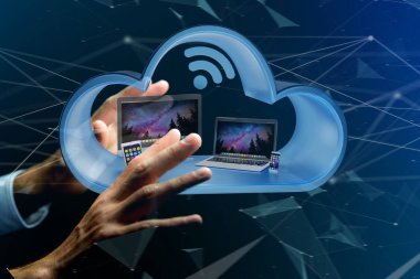 Akıllı telefon, tablet veya bir bulut-3d görüntülenen bilgisayar gibi cihazlar görünümünü işlemek