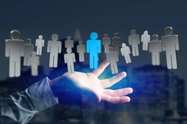 Her diğer - iş ve iletişim kavramı kişi ile bir ağ bağlantısı görünümünü bağlantılı