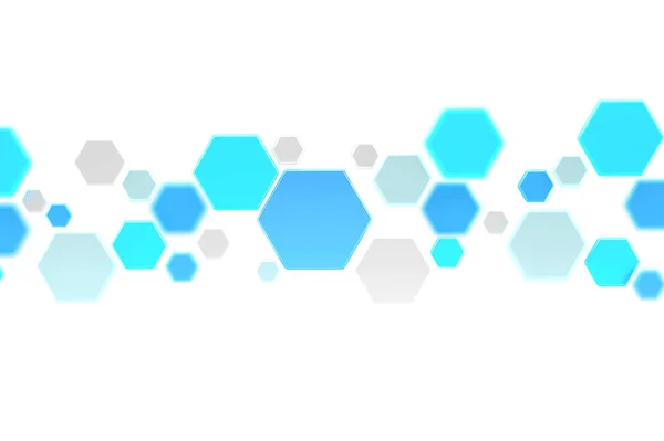 Nézd Render Üres Aplication Készült Kék Hexa Gomb Megjelenítését Felület — Stock Fotó