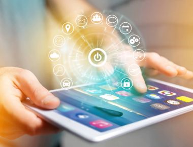 Uygulama tarafından çevrili teknoloji arabiriminin giriş sayfası düğmesini