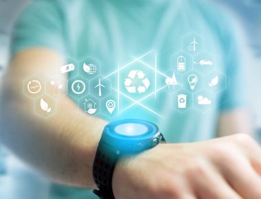 Bir teknoloji ekolojik arayüzü ile bir teknoloji arabiriminde görüntülenen simge görünümü