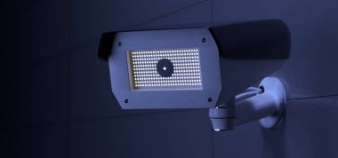 Bir güvenlik Cctv kamera sistemi - 3d işleme görünümünü