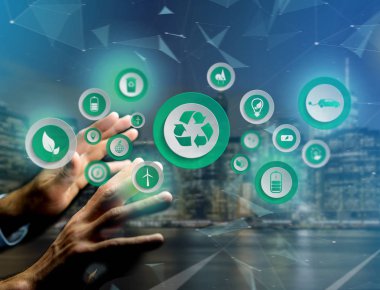 Bir teknoloji ekolojik arayüzü ile bir teknoloji arabiriminde görüntülenen simge görünümü