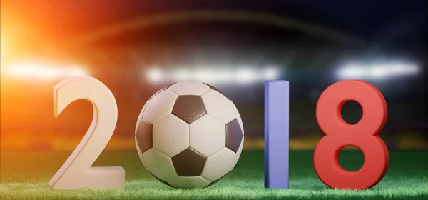 Futbol Dünya Kupası 2018 Rusya'da oluşturma 3D Görünüm