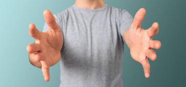 Görünüm boş tutan el rahat gencin 