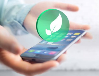 Teknoloji arabiriminde görüntülenen simgeleri ile teknoloji ekolojik arabiriminin görünümü