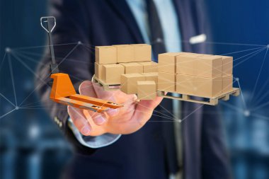 Transpalet ve ağ bağlantı sistemi ile carboxes