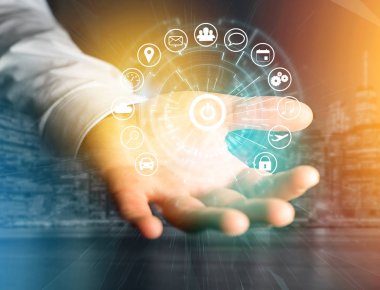 Uygulama tarafından çevrili teknoloji arabiriminin giriş sayfası düğmesini