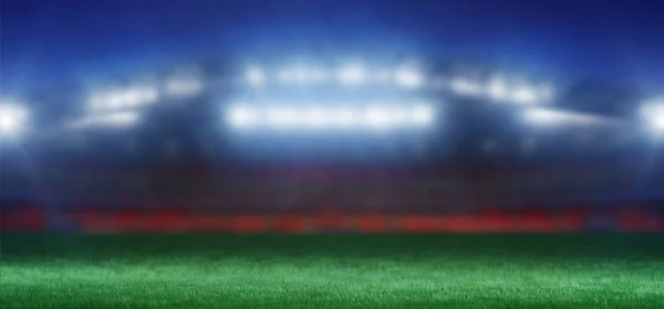 Blurred Football Stadium Game — Stock Photo, Image