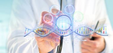  3d render Dna tutan doktor