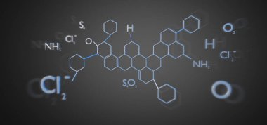 bir arka plan üzerinde izole olecule yapısı
