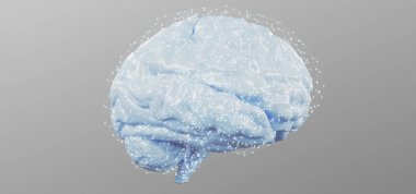 artificial brain isolated on a background clipart