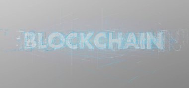 Bir arka plan üzerinde izole Blockchain başlık