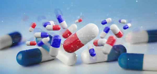 L-piller isolerad på en medicinsk bakgrund — Stockfoto