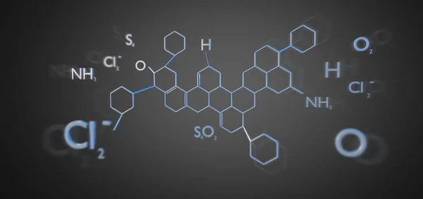 Bir arka plan üzerinde izole olecule yapısı — Stok fotoğraf