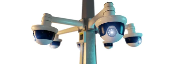 Weergave van een straat security cctv camera — Stockfoto